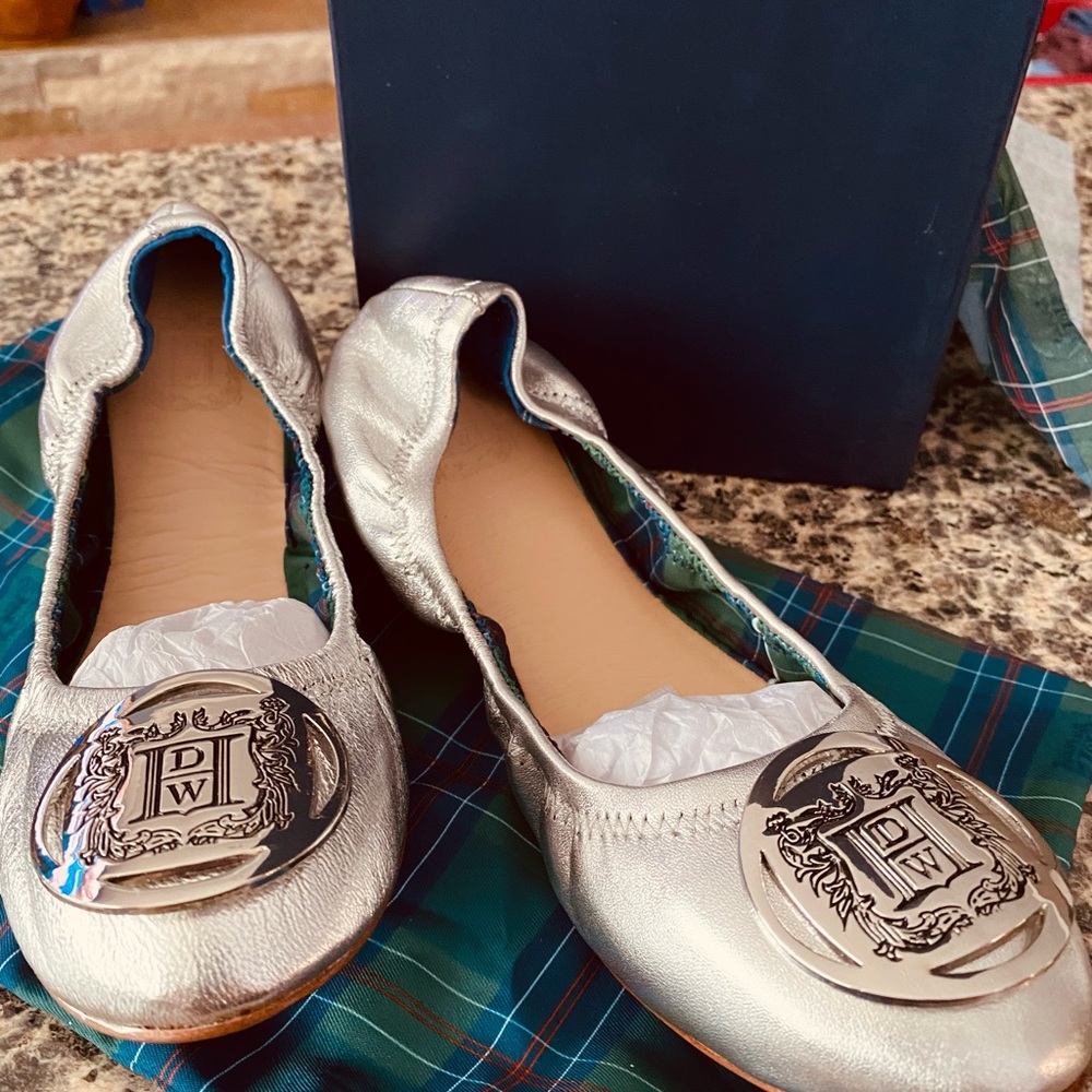NewSIB - New pair of Ed Hardy Ballerina Flat Size 8. Shoe bag for each.